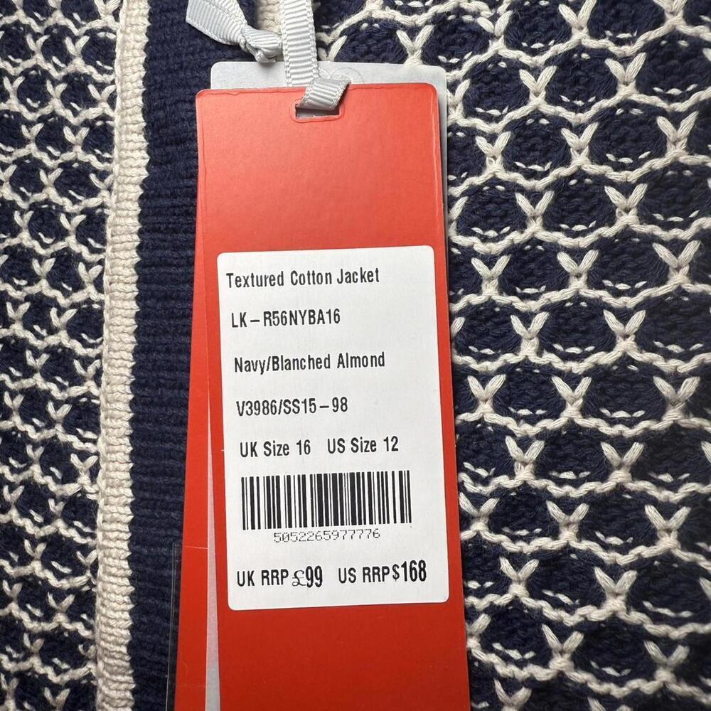 NWT Pure Collections 100% cotton textured cardigan jacket - Picture 3 of 6